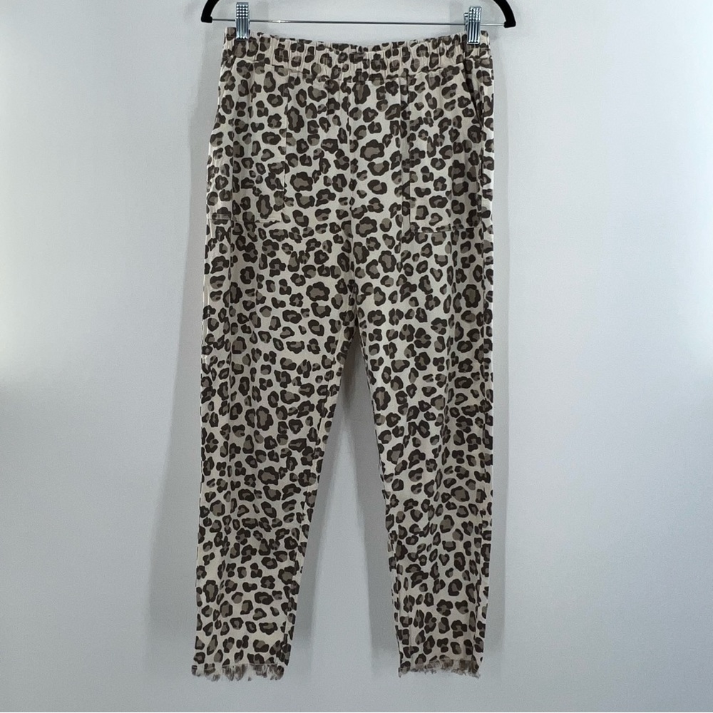 Monrow Leopard Fray Patch Pockets Pull on Pant in Dust size Small Revolve - Picture 4 of 10